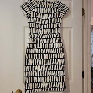 JCrew Navy and White Dress
